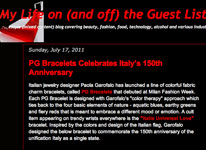 PG Bracelets celebrates Italy's 150th Anniversary